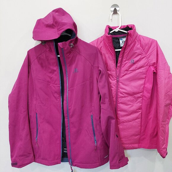 Salomon  Women’s Snow Trip Premium Outer Shell of 3 in 1 jacket Set, Size S - Picture 1 of 15